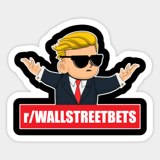 Reddit Wallstreetbets WSB - Diamond Hands Tendies - Stonks To The Moon Sticker